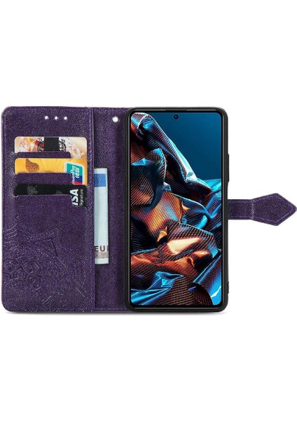 Xiaomi Poco X5 Pro Basit Iş Deri Kılıf Darbeye Çevir (Yurt Dışından)