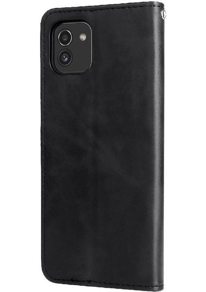 Samsung Galaxy A03 Koruyucu Kapak Deri Fermuar Kart Yuvası (Yurt Dışından)
