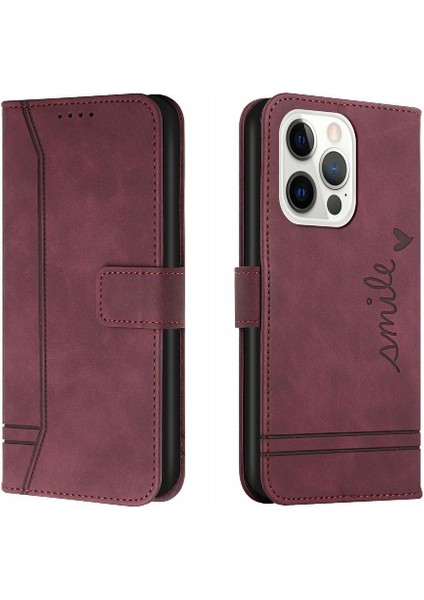 Iphone 15 Için Telefon Kılıfı Pro Max Manyetik Kapatma Pu Deri El Kayışı (Yurt Dışından)