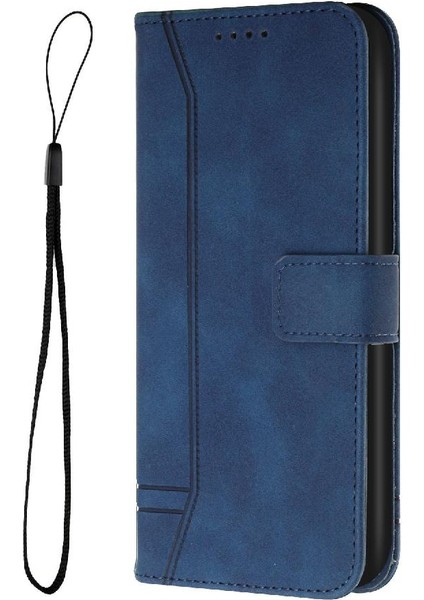 Iphone 15 Için Telefon Kılıfı Artı Flip Folio Cüzdan Pu Deri El Kayışı Kart (Yurt Dışından)