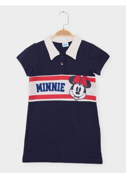 Minnie Lisansli Elbise Lacivert 7 Yaş