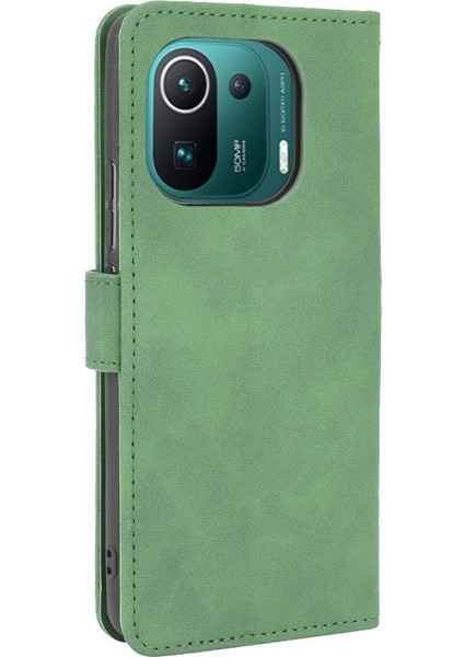 Xiaomi 11 Pro Deri Folio Flip Case Kart Ekleme Koruyucu Kılıf (Yurt Dışından)