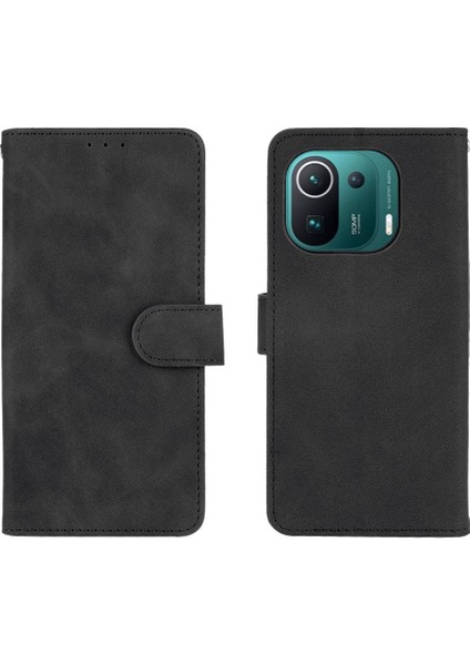 Xiaomi 11 Pro Deri Folio Flip Case Kart Ekleme Koruyucu Kılıf (Yurt Dışından)