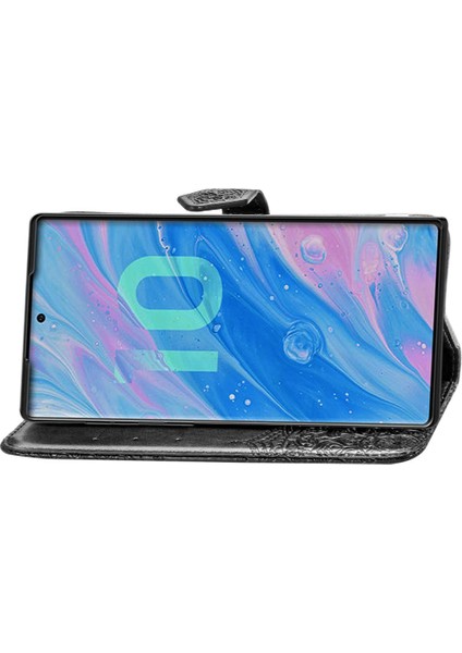 Samsung Not 10 Için Kılıf Deri Kılıf Basit Iş Darbeye Çevir (Yurt Dışından)
