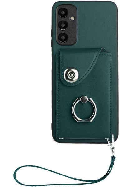 Samsung Galaxy A05S Için Kılıf Deri Koruyucu Kapak Kart Yuvası Tutucular (Yurt Dışından)