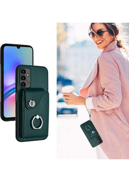 Samsung Galaxy A05S Için Kılıf Deri Koruyucu Kapak Kart Yuvası Tutucular (Yurt Dışından)