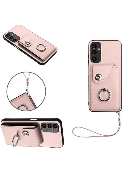 Samsung Galaxy A05S Için Kılıf Koruyucu Kapak Deri Kart Yuvası Tutucular (Yurt Dışından)