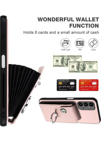Samsung Galaxy A05S Için Kılıf Koruyucu Kapak Deri Kart Yuvası Tutucular (Yurt Dışından)