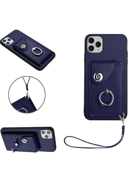 Iphone 11 Için Kılıf Pro Kart Yuvası Tutucular El Kayışı Koruyucu Kapak (Yurt Dışından)