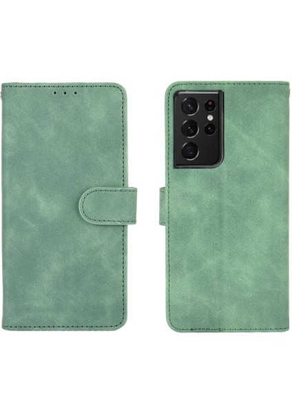 Kart Tutucu Flip ile Samsung Galaxy S21 Ultra Koruyucu Kapak Için Kılıf (Yurt Dışından)