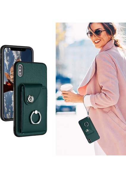 Iphone X/xs Koruyucu Kapak Deri Kart Yuvası Tutucular El Kayışı (Yurt Dışından) modelleri