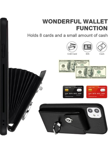Iphone 11 Için Kılıf Koruyucu Kapak Deri Kart Yuvası Tutucular El Kayışı (Yurt Dışından) fırsatları