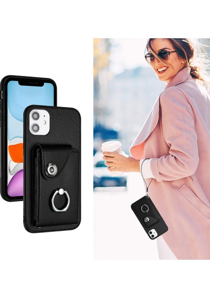 Iphone 11 Için Kılıf Koruyucu Kapak Deri Kart Yuvası Tutucular El Kayışı (Yurt Dışından) indirimleri