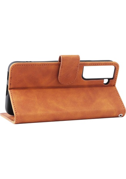 Samsung Galaxy S22 Için Kılıf Tam Koruma Deri Folio Flip Case Kart (Yurt Dışından)