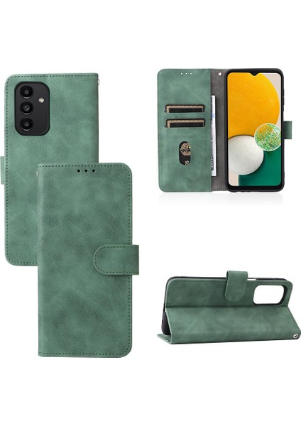Samsung Galaxy A13 4g Tam Koruma Deri Folio Flip Case (Yurt Dışından)