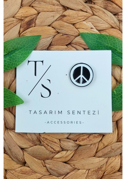 Rozet Metal Broş Yaka Okul Çantası Kıyafet Şapka Takı Aksesuar Dünya Barış Işaret Sembolu Rosette