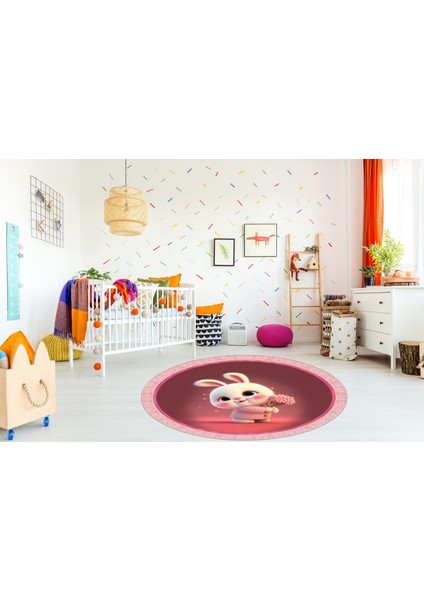 Sevimli Tavşan Çocuk Odası Halısı / 90 x 90 cm fiyatları
