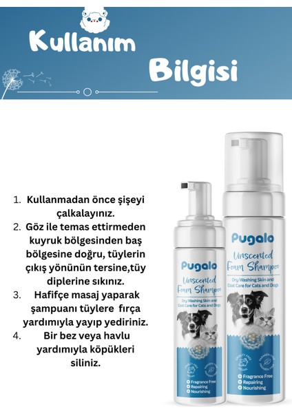 Kokusuz Kedi Köpük Şampuan