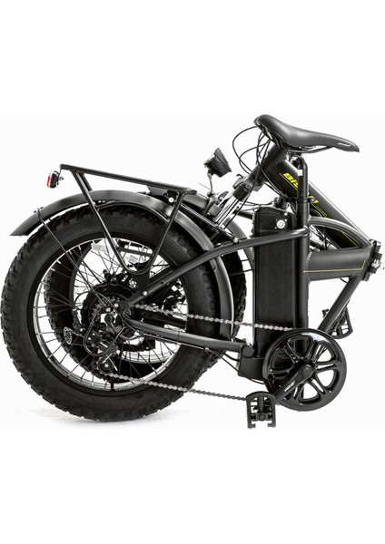 E-Folding F2 20 Jant Elektrikli Fat Bike Katlanır Bisiklet Siyah - Sarı