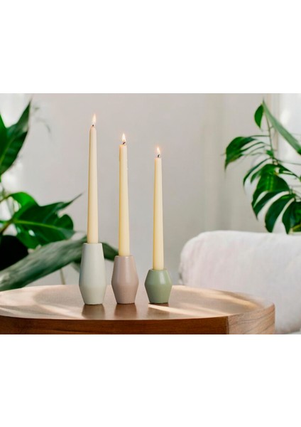 3'Lü Minimal Beton Şamdan - El Yapımı Dekoratif Şamdan Seti fiyatları