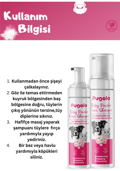 Köpek Pudra Köpük Şampuan