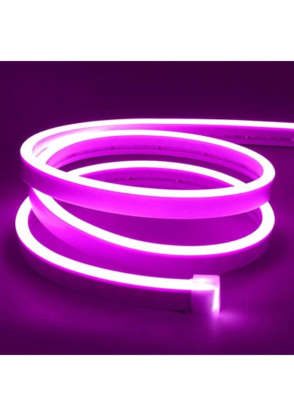 Neon Esnek Şerit LED Tak Çalıştır Kumandalı - Dimmer- Mor