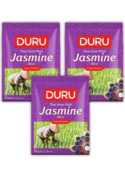 3'lü Jasmine Pirinç Paketi X3 Adet 1kg