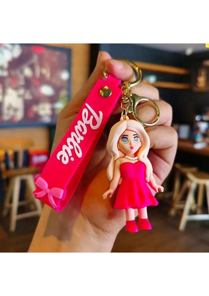 Anahtarlık Silikon Bebek Çizgi Film Anahtarlık Çanta Süsü Pembe fırsatları
