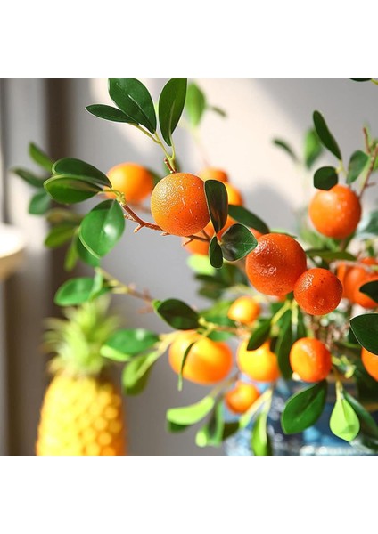 Yapay Portakal Dalı 87cm Yapay Çiçek Limon Ağacı Dalı
