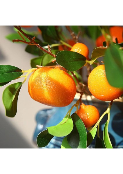 Yapay Portakal Dalı 87cm Yapay Çiçek Limon Ağacı Dalı
