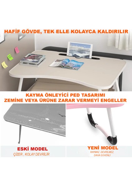 Katlanabilir Atlantik Çam Mdf Laptop Sehpası