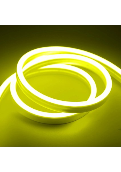 Neon Esnek Şerit LED Tak Çalıştır Kumandalı - Dimmer- Sarı