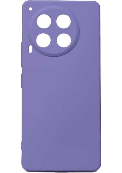 Tecno Camon 30 Uyumlu Kılıf Silikon Soft Yüzey Yumuşak Biye Kapak, Lacivert