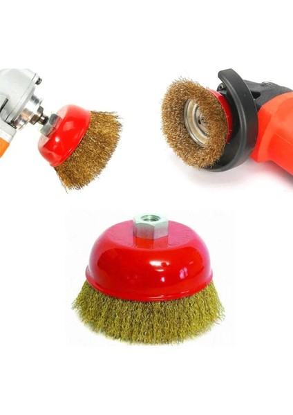 Saçaklı Telli Çanak Fırça 65 mm - 75 mm - 100 mm Gfb