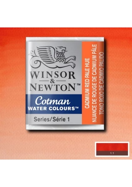 Winsor Newton Tablet Sulu Boya No : 103 Cadmium Red Pale Hue
