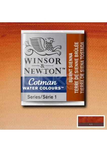 Winsor Newton Tablet Sulu Boya No : 074 Burnt Sienna