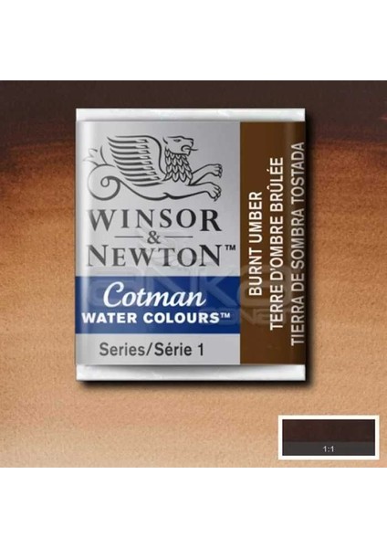 Winsor Newton Tablet Sulu Boya No : 076 Burnt Umber