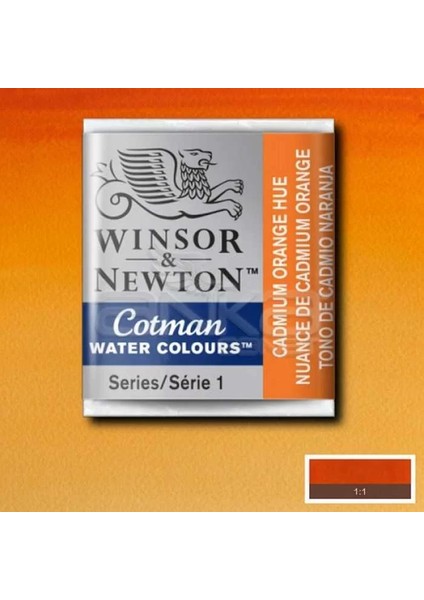 Winsor Newton Tablet Sulu Boya No : 090 Cadmium Orange Hue