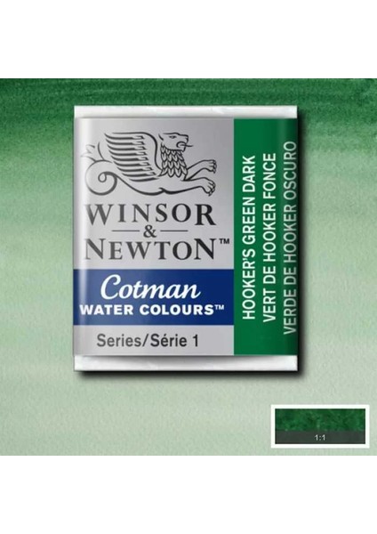 Winsor Newton Tablet Sulu Boya No : 312 Hookers Green Dark
