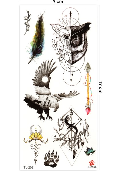 Karışık Desenli Geçici Dövme