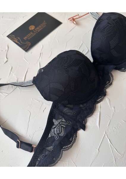 Jasmine Askıları Parlak Taşlı Hafif Destekli Dantelli Soft Cup Ithal Sütyen (B-C Cup) modelleri