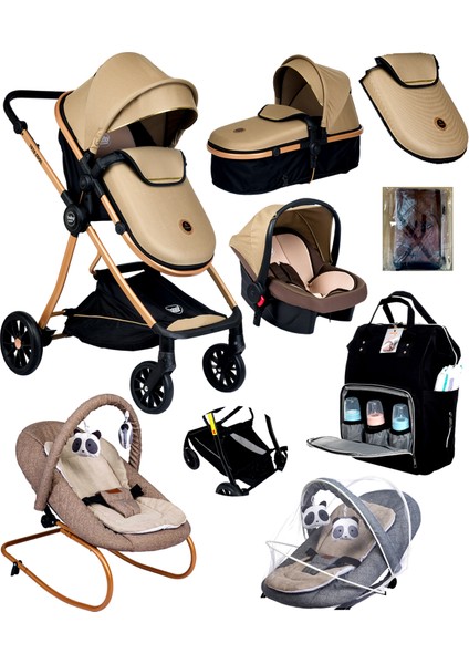 9 In 1 Yeni Doğan Full Set 1010 Travel Sistem Bebek Arabası 330 Sallanır Ev Tipi Ana Kucağı