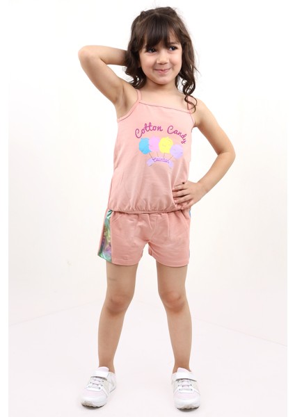 Kız Bebek Baskılı Şortlu Takım