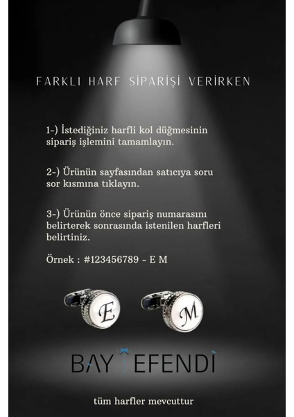 Ahşap Kutulu Yuvarlak Formlu Harfli Kol Düğmesi Ö Harfi