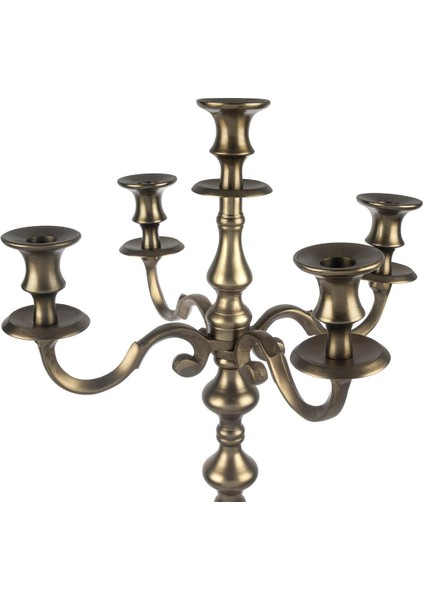 5li Bronz Mumluk Şamdan 20x80cm