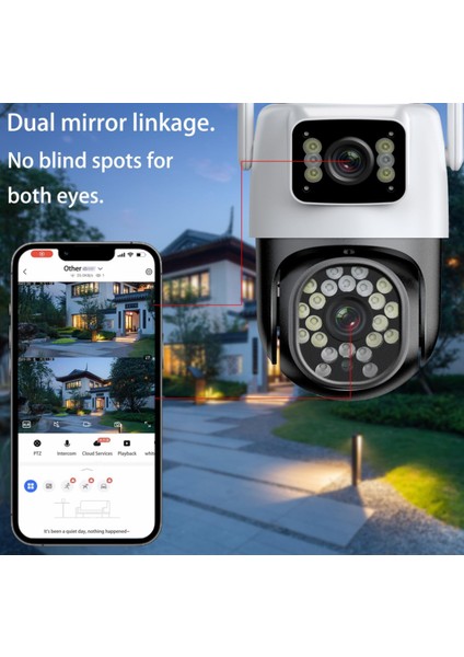 2mp Çift Kameralı Çift Ekranlı Ptz Outdoor Güvenlik Kamerası Dış Mekan fırsatları