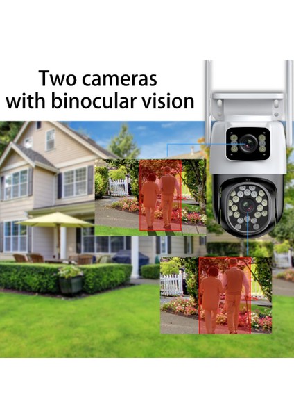 2mp Çift Kameralı Çift Ekranlı Ptz Outdoor Güvenlik Kamerası Dış Mekan indirimleri