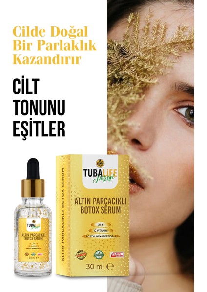 24K Altın Parçacıklı Botoks Etkili Cilt Bakım Serumu 30 ml