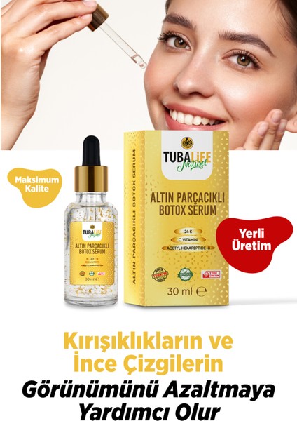 24K Altın Parçacıklı Botoks Etkili Cilt Bakım Serumu 30 ml