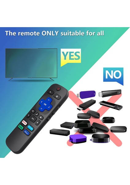Roku Tv Için Evrensel Tv Uzaktan Kumandası, Tcl Roku/hisense Roku/sharp Roku Tv Için Yedek, Netflix/hulu ile Tv Uzaktan Kumandası (Yurt Dışından) modelleri